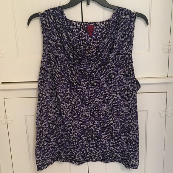 212 Collection Cowl Neck Black & Gray Tank Size 2X - Picture 1 of 5